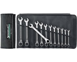 Stahlwille 17/12 12-delige Steek-/ringratelsleutel set in roltas - 8-19mm