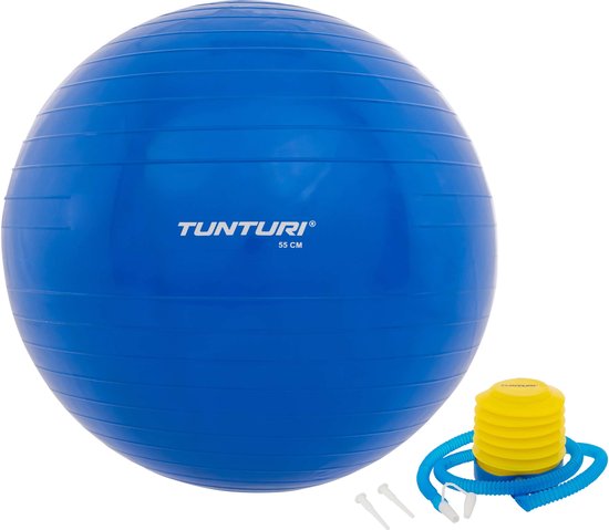 Gym ball ballon de gym 55cm bleu | bol.com