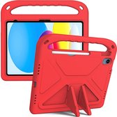 ShockProof Kids Case - Geschikt voor iPad 10.9 (2022) Hoesje - Rood