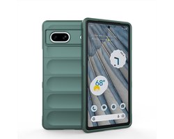 Casemania Hoesje Geschikt voor Google Pixel 7A - Groen - Schok Bestendig Siliconen Back Cover