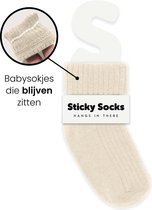 Sticky socks - babysokjes die niet afzakken -6-12+ M - Browny - 100%  biologisch katoen... | bol