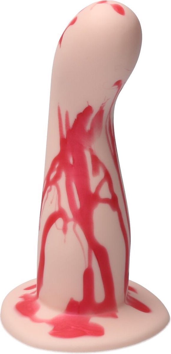 Goedkoopste Ylva & Dite - Leda - Siliconen G-spot / Prostaat dildo - Made in Holland - Pastel Oranje / Perzik Rood Metallic