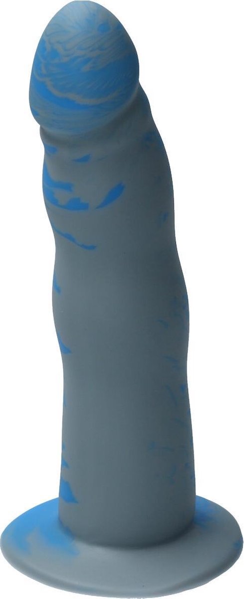 Goedkoopste Ylva & Dite - Anteros - Realistische Siliconen dildo met zuignap - Voor mannen, vrouwen of samen - Handgemaakt in Holland - Grey / Light Blue