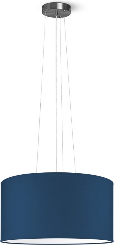 Home Sweet Home hanglamp Bling - verlichtingspendel Hover inclusief lampenkap - lampenkap 50/50/25cm - pendel lengte 100 cm - geschikt voor E27 LED lamp - donkerblauw