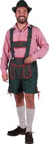 Oktoberfest Klaus lederhosen vert et chemise rouge-blanc - Taille XXL