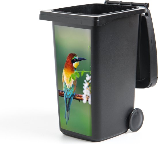 Container sticker Vogel - Bijeneter - Bloemen - 44x98 cm - Kliko sticker