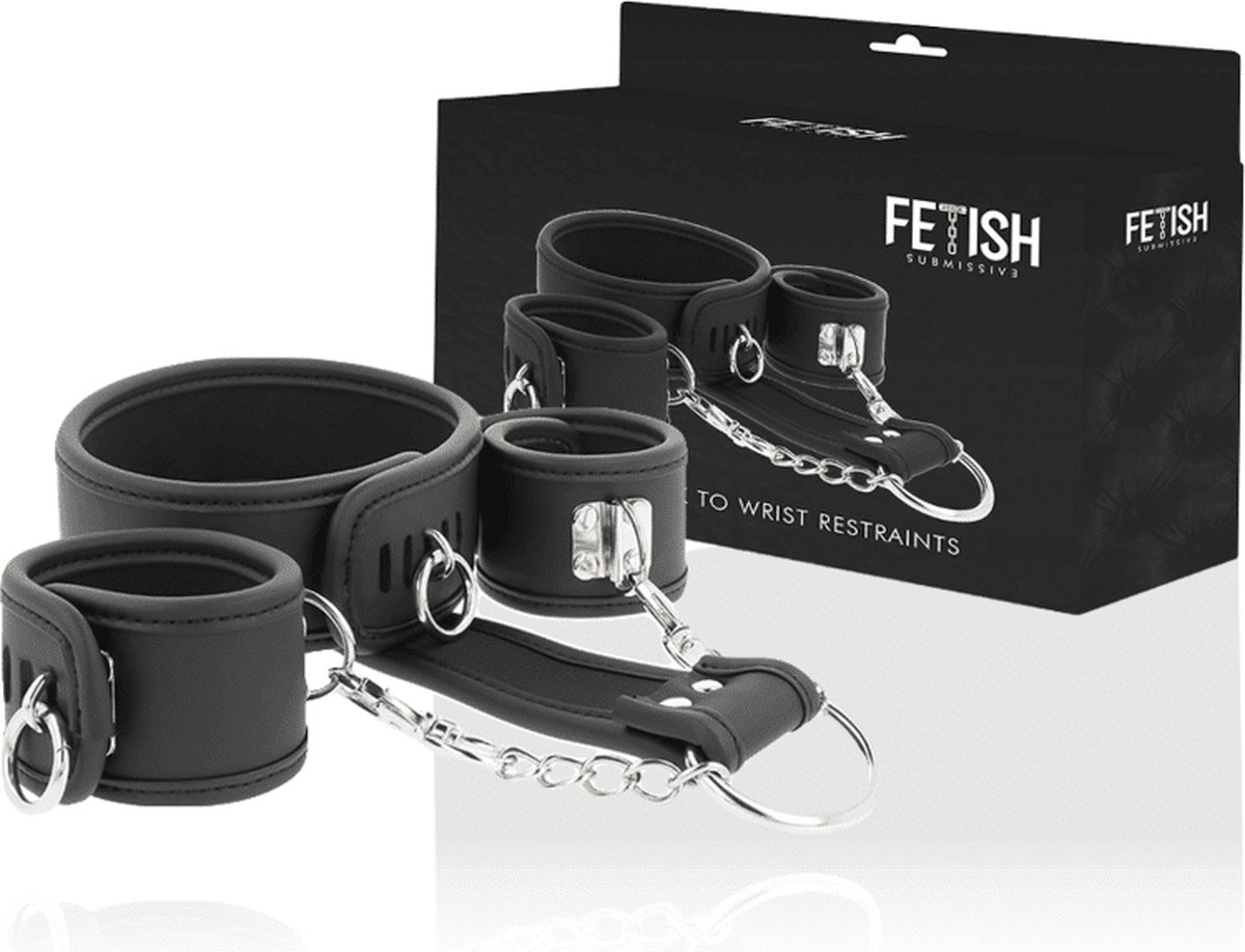 Goedkoopste FETISH SUBMISSIVE BONDAGE | Fetish Submissive Necklace And Handcuffs Vegan Leather | BDSM | Fetish | Bondage