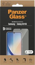 PanzerGlass - Screenprotector geschikt voor Samsung Galaxy A34 Glazen | PanzerGlass Ultra-Wide Fit Screenprotector - Case Friendly