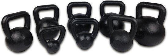 Tunturi Kettlebell - 12 kg - Zwart - Incl. gratis fitness app