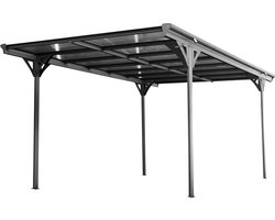Westmann Aluminium carport met plat dak Helsinki - Antraciet - 503x305x232cm