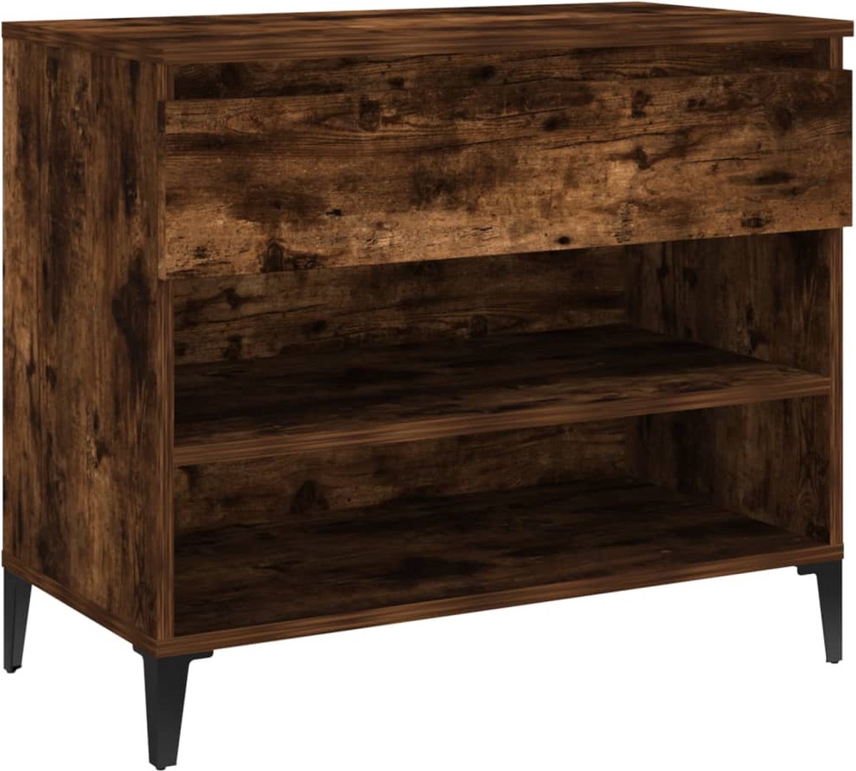 VidaXL Schoenenkast 70x36x60 cm bewerkt hout sonoma grijs - Kantoormeubelen Plus
