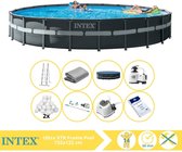 Intex Ultra XTR Frame Zwembad - Opzetzwembad - 732x132 cm - Inclusief Filterbollen, Stofzuiger, Zoutsysteem en Zout