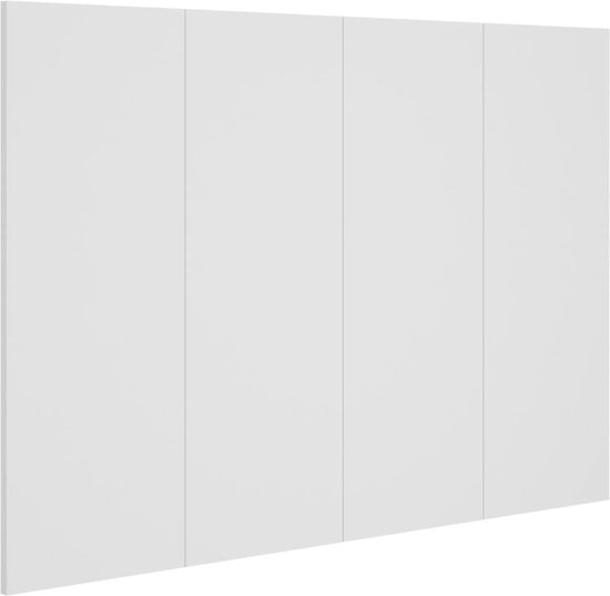 vidaXL - Hoofdbord - 120x1,5x80 - cm - bewerkt - hout - wit