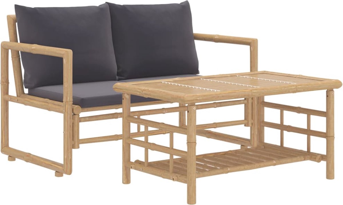 Vidaxl Loungeset Grijs Tuinset