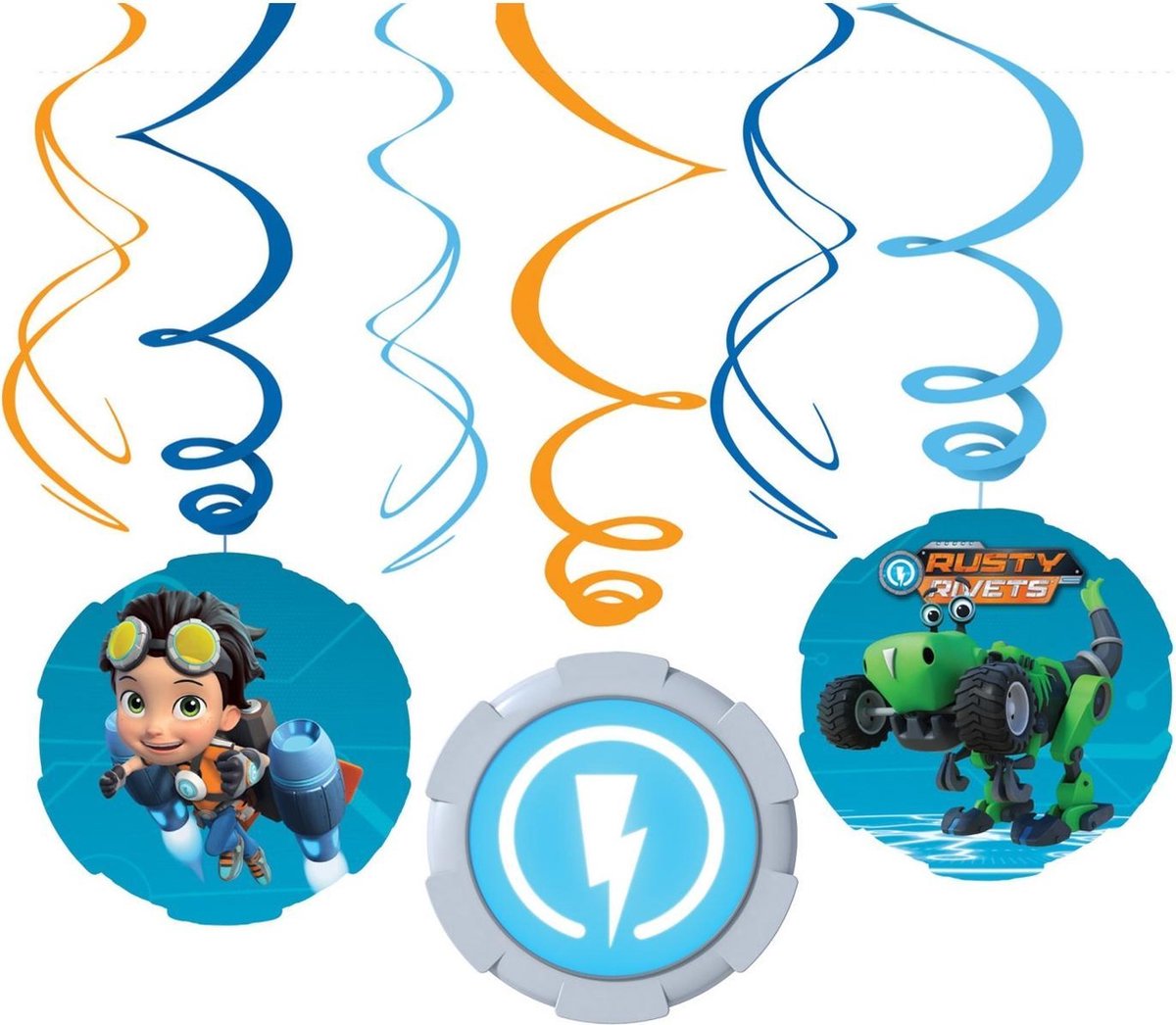 6 Swirl Decorations Rusty Rivets