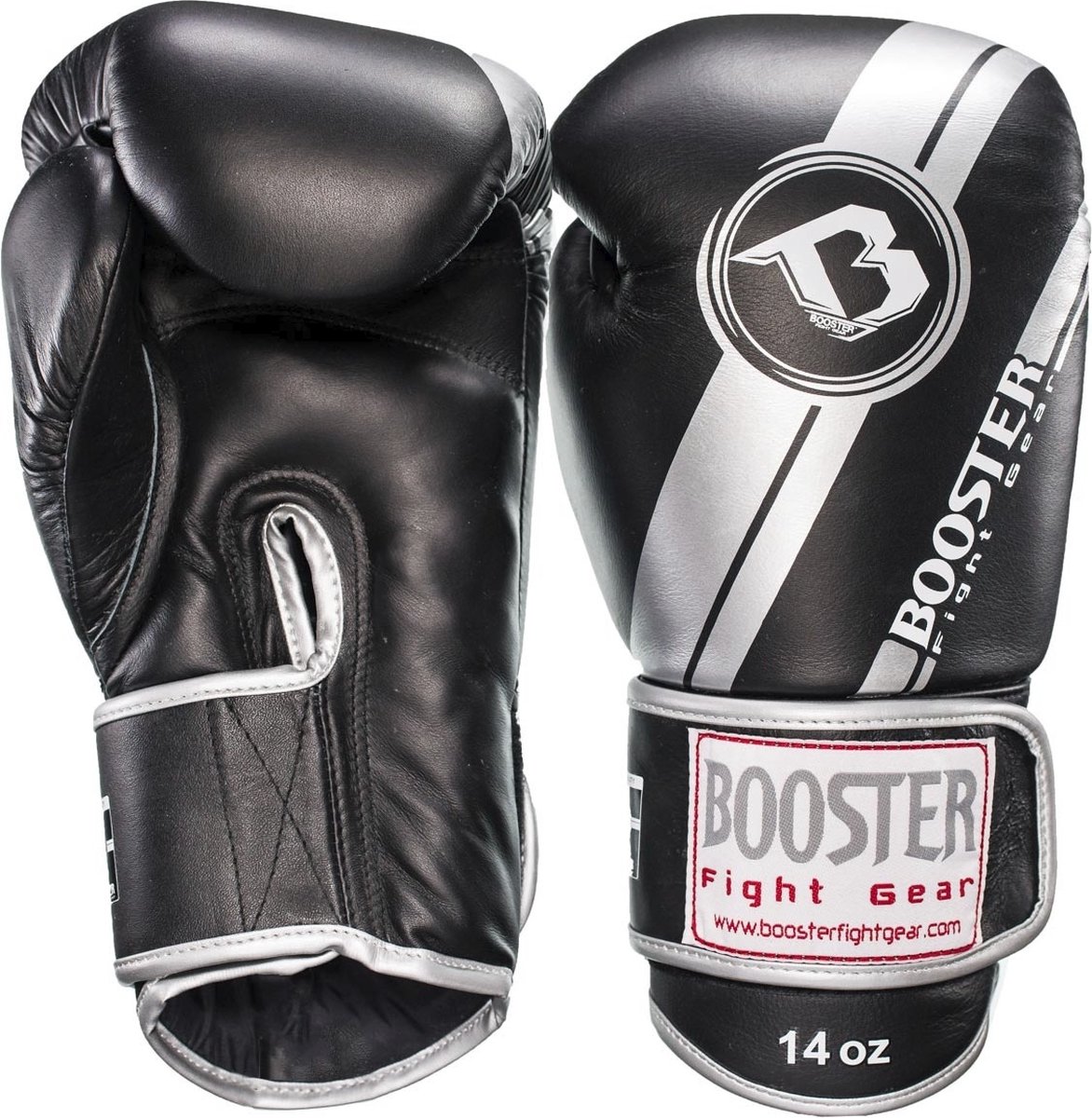 Booster Pro Range BGL V3 Bokshandschoenen - Echt Leer - Foil - zwart/zilver 12 oz