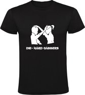 Die hard gabbers Heren T-shirt - muziek - dansen - gabber - dans