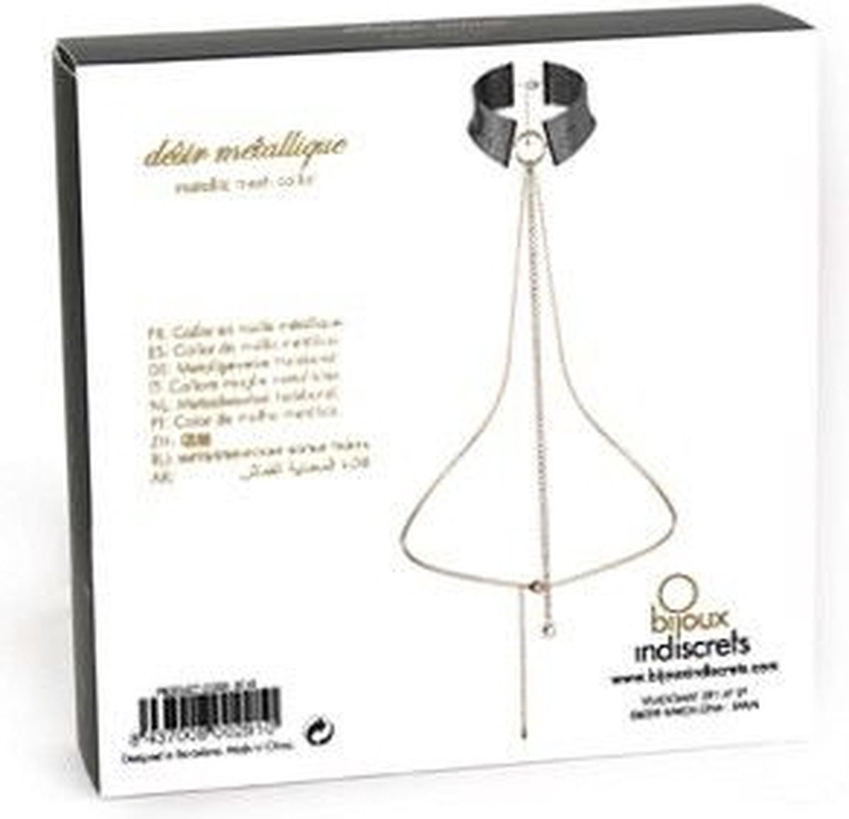 Goedkoopste Bijoux Indiscrets - DÃ©sir MÃ©tallique Collar Zwart - Sekstuigje
