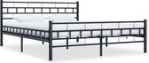 vidaXL - Bedframe - staal - zwart - 160x200 - cm