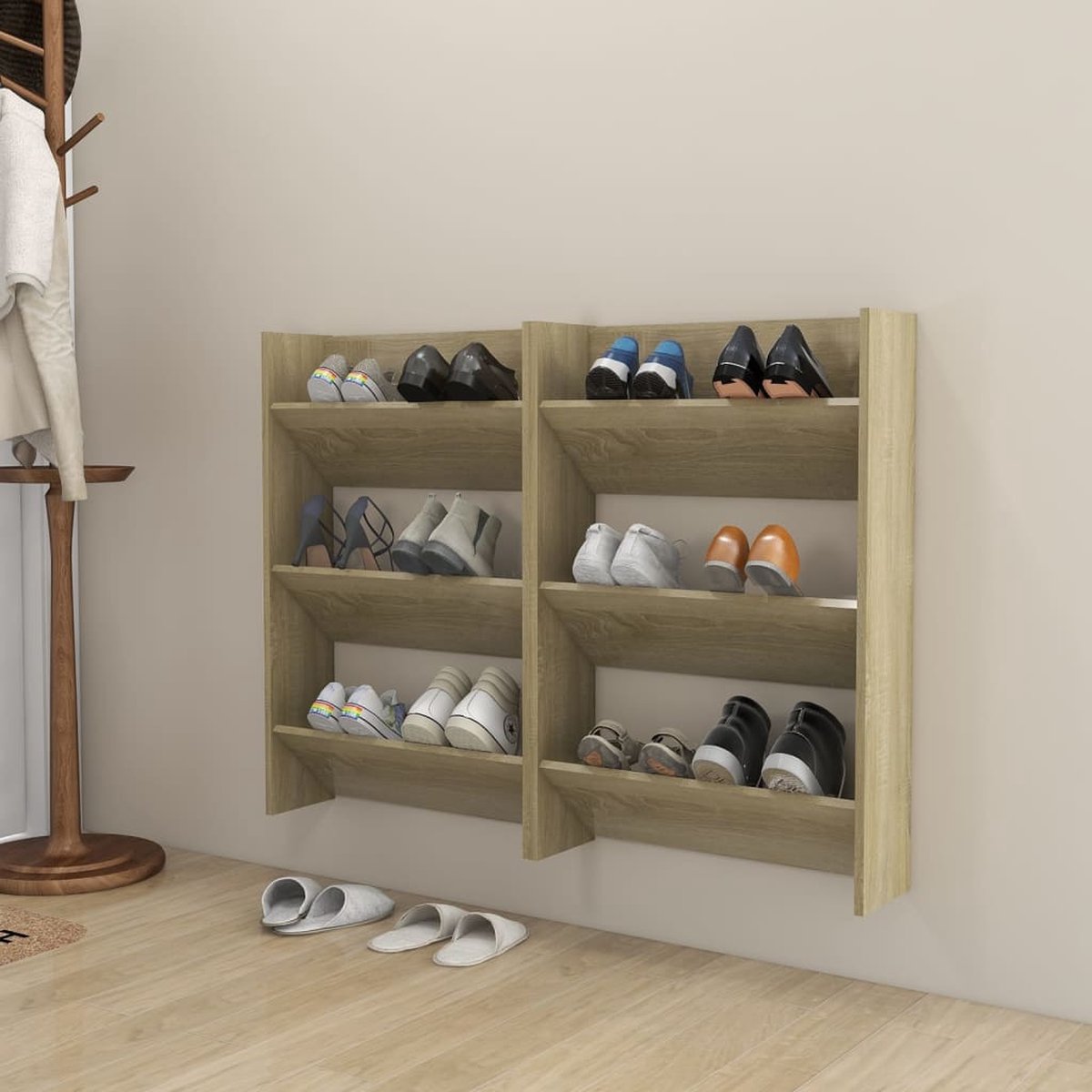 VidaXL Tv-meubel 30,5x30x110 cm spaanplaat sonoma eikenkleurig