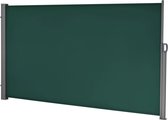 Windscherm Christina - Uitschuifbare Zijluifel - 300x180 cm - Donkergroen - Staal en Stof