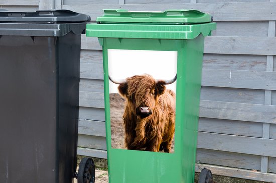 Sticker conteneur Scottish Highlander - Paysage - Vache - Marron - Animaux - Nature - 40x60 cm - Kliko sticker