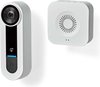Nedis SmartLife Videodeurbel - Wi-Fi - Batterij Gevoed / Netvoeding - 1536x1536 - Cloud Opslag (optioneel) / microSD (niet inbegrepen) / Onvif - IP65 - Met bewegingssensor - Wit
