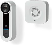 Nedis SmartLife Videodeurbel - Wi-Fi - Netvoeding - 1536x1536 - Cloud Opslag (optioneel) / microSD (niet inbegrepen) / Onvif - IP65 - Met bewegingssensor - Wit