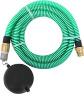 vidaXL - Zuigslang - met - messing - koppelingen - 1,1'' - 3 - m - PVC - groen