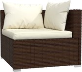 vidaXL - 14-delige - Loungeset - met - kussens - poly - rattan - bruin