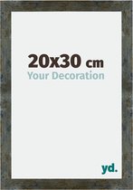 Fotolijst 20x30 cm - MDF - Blauw Goud Gemeleerd - Mura
