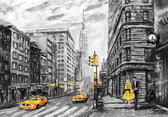 Papier peint photo Polaire | New York | Noir jaune | 368x254cm (lxh)