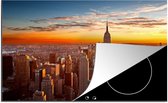 KitchenYeah® Inductie beschermer 90x52 cm - Skyline - New York - Zon - Kookplaataccessoires - Afdekplaat voor kookplaat - Inductiebeschermer - Inductiemat - Inductieplaat mat