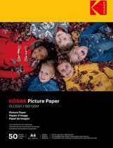 KODAK - 50 feuilles de papier photo 180g/m², brillant, Format A4 (21x29,7cm), Impression Jet d'encre - 9891264