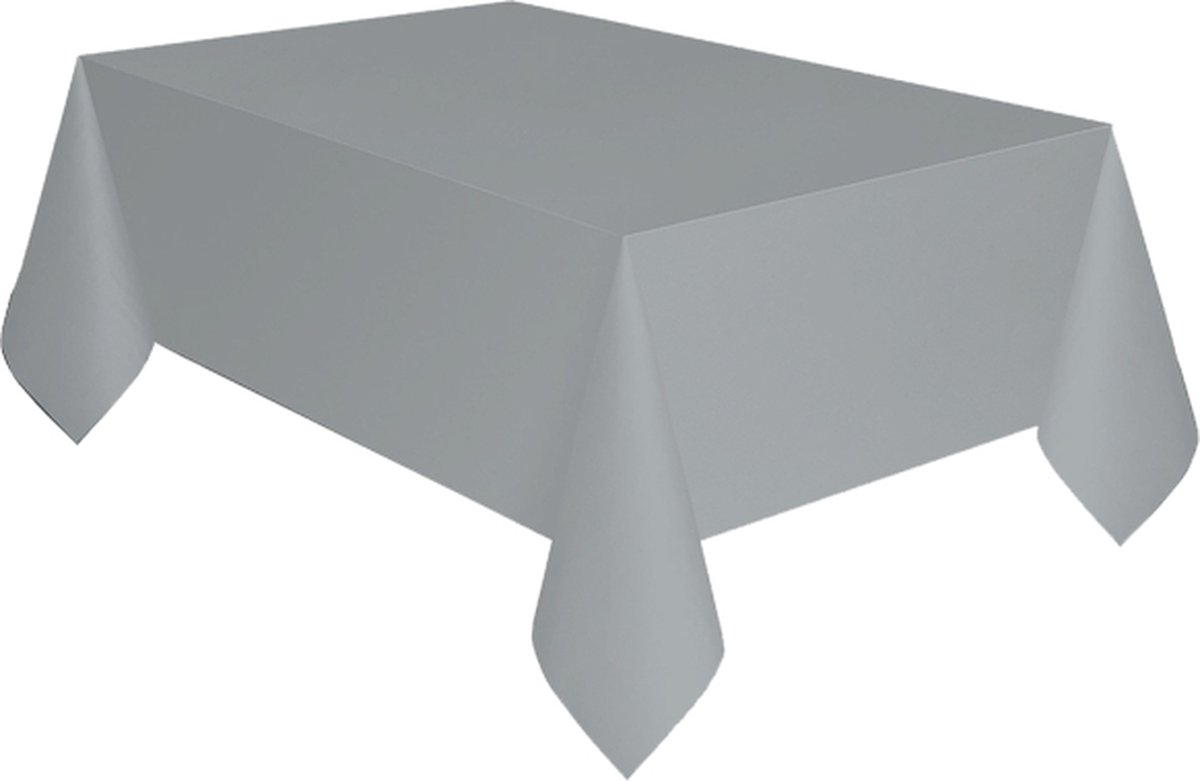 Amscan - Tafelkleed Zilver papier (137 x 274 cm)