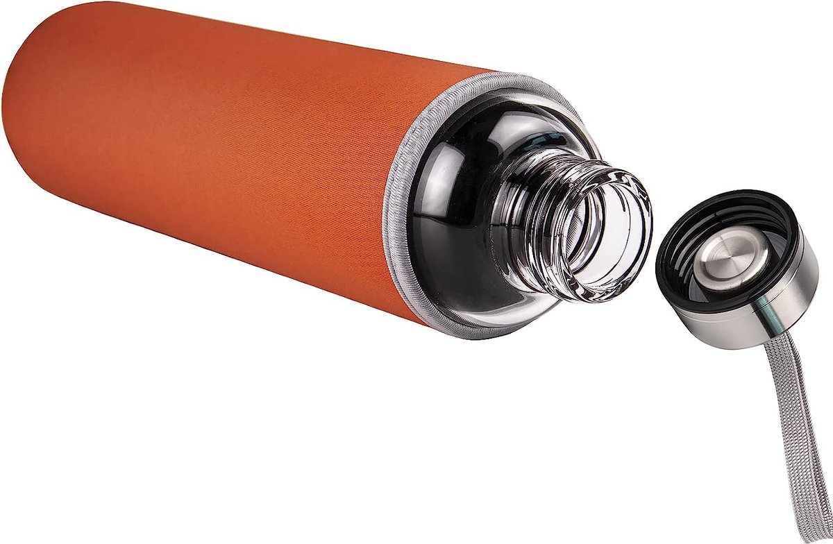 Drinkfles 1 Liter 500 Ml Theefles Met Zeef To Go, Glazen Drinkfles Met  Zeefinzet Waterfles Kristal