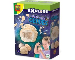foto van SES - Explore - Geodes open breken - echte kristallen van binnen - met 3 geodes stenen