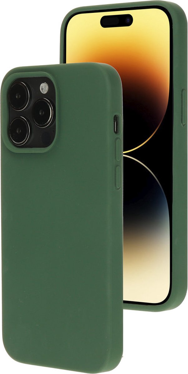 Mobiparts hoesje geschikt voor de Apple iPhone 14 Pro - Siliconen - Groen