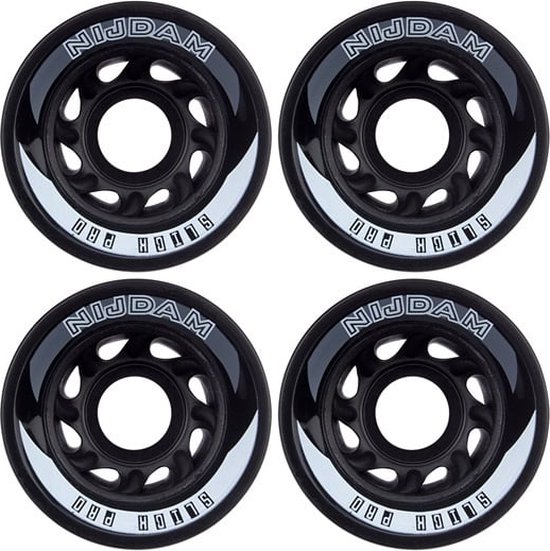 Roues Nijdam pour Patins à roulettes - 58 x 39 mm - Zwart