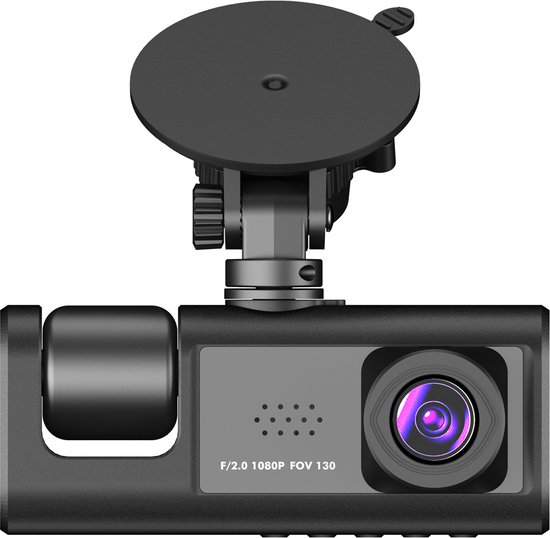 VCTparts Dashcam HD 1080P Enregistreur de voiture avec caméra intérieure  Zwart