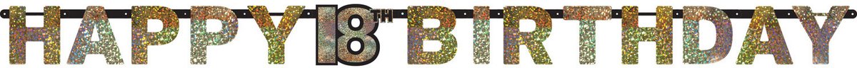 Amscan by Riethmuller - Riethmüller - Sparkling Celebrations – Letter Slinger 18 Goud (2,13 meter)