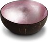 Noya - Coconut Bowl - Kokosnoot - Schaal Kom - Zacht Roze Metallic Leaf