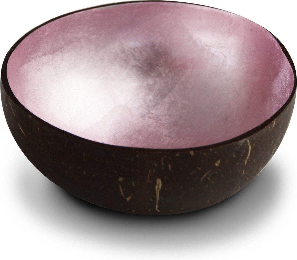 Noya - Coconut Bowl - Kokosnoot - Schaal Kom - Zacht Roze Metallic Leaf