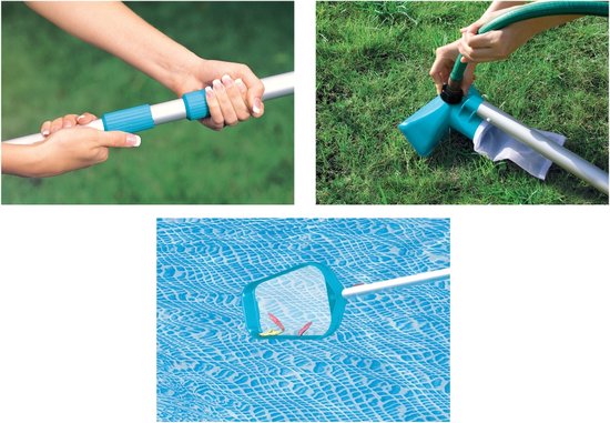 Piscine à Cadre Rectangulaire Intex - Piscine Hors Sol - 450x220x84 cm - Y Compris Solar Sail Pro, Forfait Entretien, Pompe Piscine, Filtre, Toile de Sol, Kit Entretien et Tapis Solar