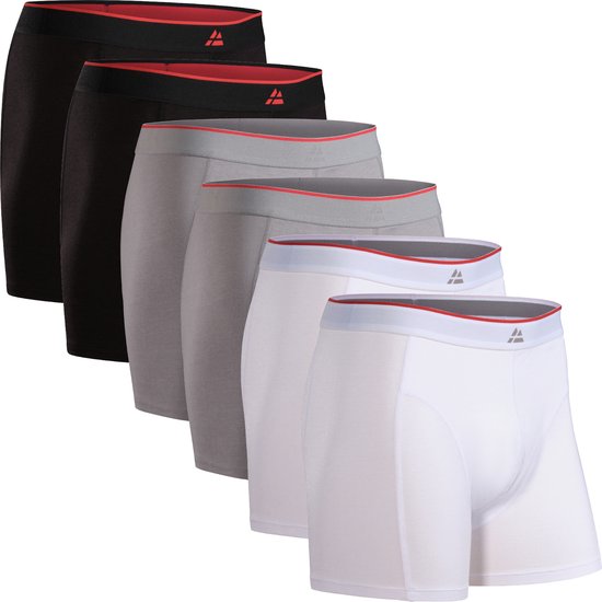DANISH ENDURANCE Boxershorts Bamboe Viscose Heren Ondergoed - ultiem draagcomfort - 6 pack - Meerkleurig - Maat M