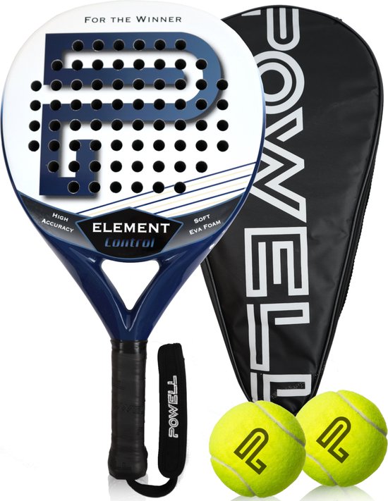 Padel Racket Elements POWELL® Element Series Control Edition Carbon & Fiberglass Padel Racket ...