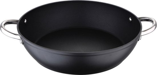 Masterpro Paella Pan - Inductie - 32 x 7.8 cm - Foodies Collection- Turbo Inductie-Titaniumcoated