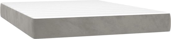vidaXL-Boxspring-met-matras-fluweel-lichtgrijs-140x190-cm