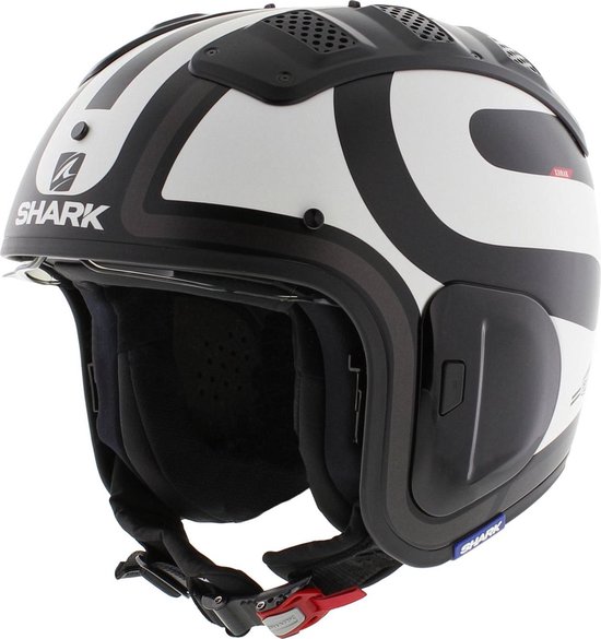 SHARK Casque Moto X-DRAK HISTER MAT AKB, Anthracite/Bleu, XS