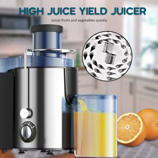 Fuegobird L811 snelle sapcentrifuge - Power Juicer - RVS - 400watt - Zwart van Fuegobird — afbeelding 5